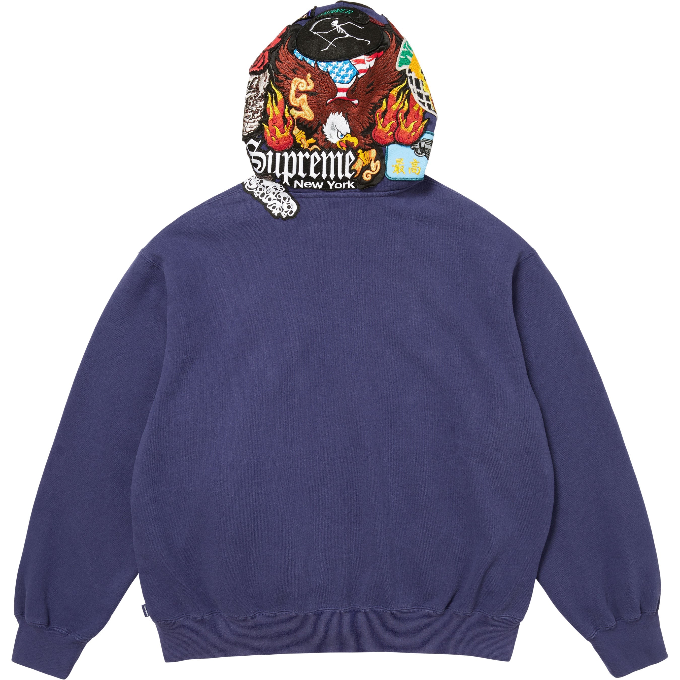 Patches Zip Up Hooded Sweatshirt view 8